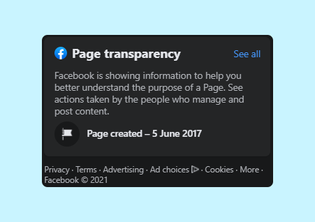 Page Transparency